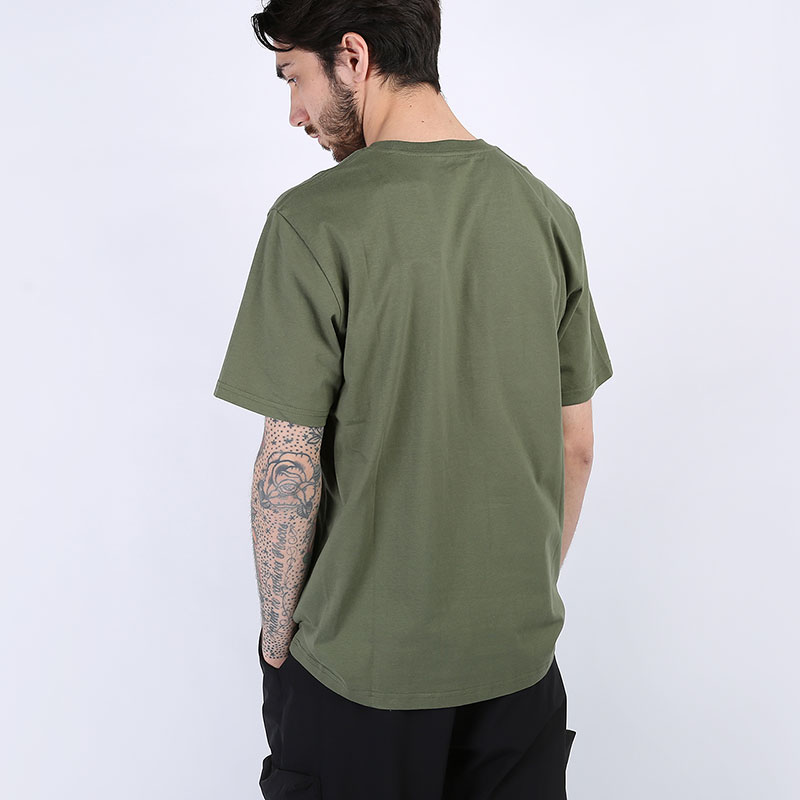 мужская зеленая футболка Carhartt WIP S/S Pocket T-Shirt I022091-dollar green - цена, описание, фото 3